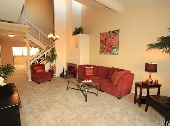 View of the living room upon entry