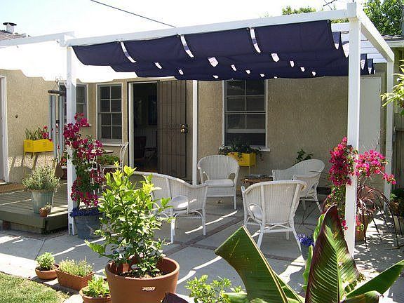 tropical and comfortable back yard