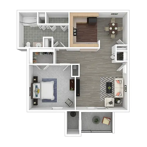 Floor plan One Bedroom - Income Guidelines Apply