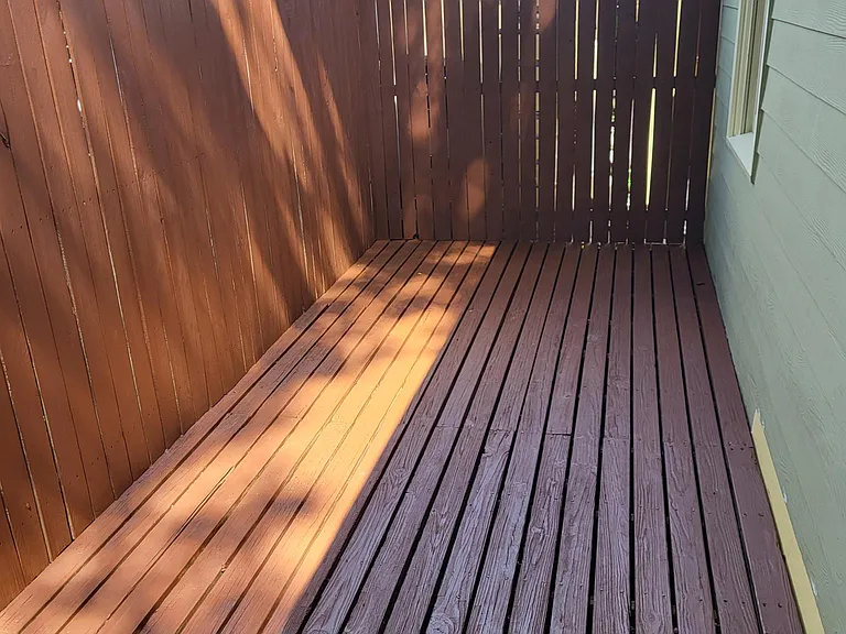 Private Deck, about 20 ft long