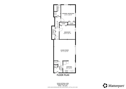 Floor plan 2B/1B