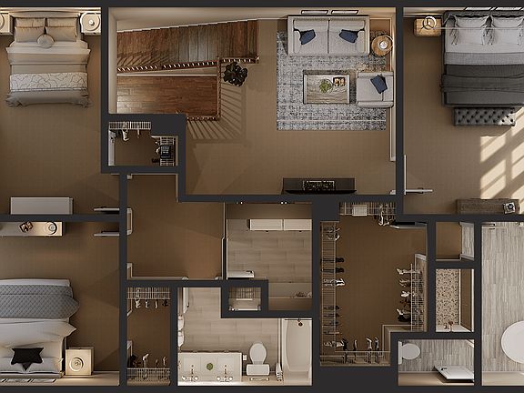 Everton Plan 1 First Floor 3D Floor Plan