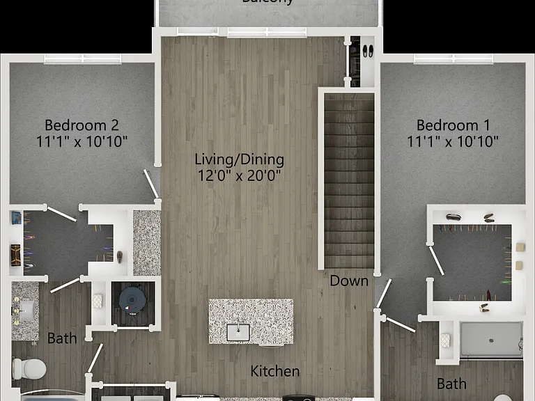 B1 floor plan Populus Pooler