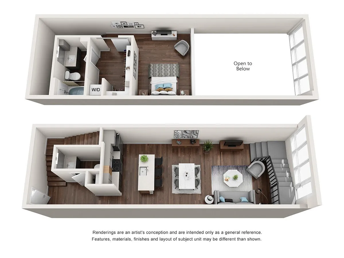 Floor plan Loft One Bedroom