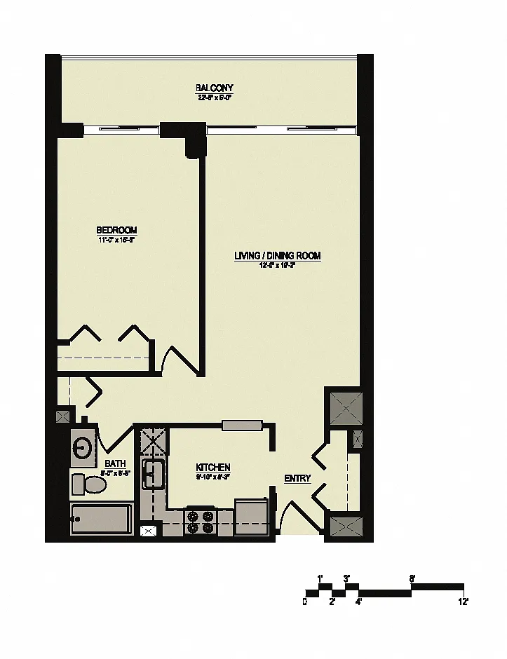 Floor plan Floor Plan 1 (1 Bed/1 Bath)