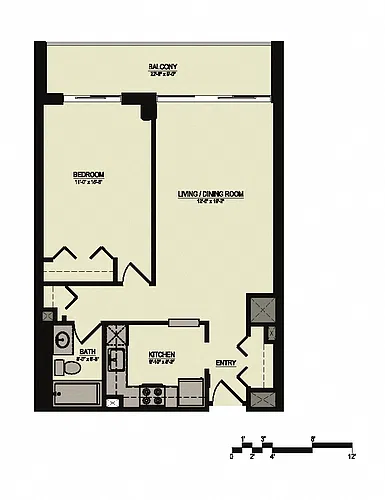 Floor plan Floor Plan 1 (1 Bed/1 Bath)