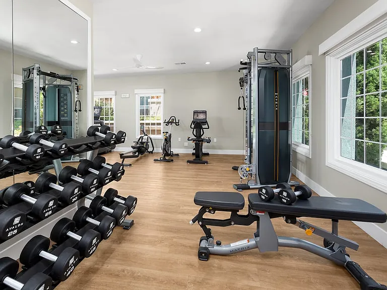 Fitness center with strength and cardio equipment