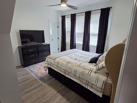 New furniture and blackout curtains in B Unit