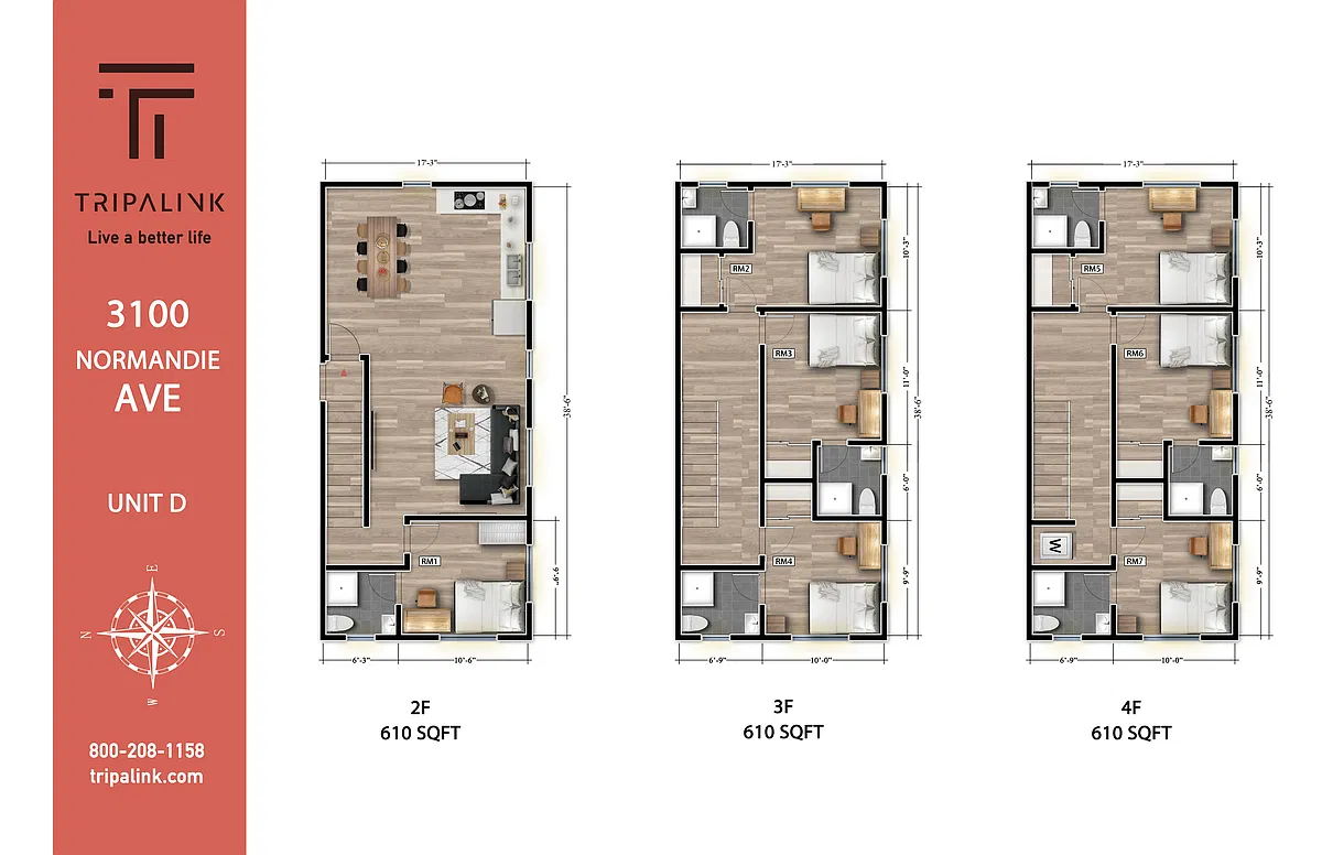 Floor plan 3100 1/2 S Normandie Ave