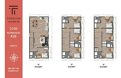 Floor plan 3100 1/2 S Normandie Ave