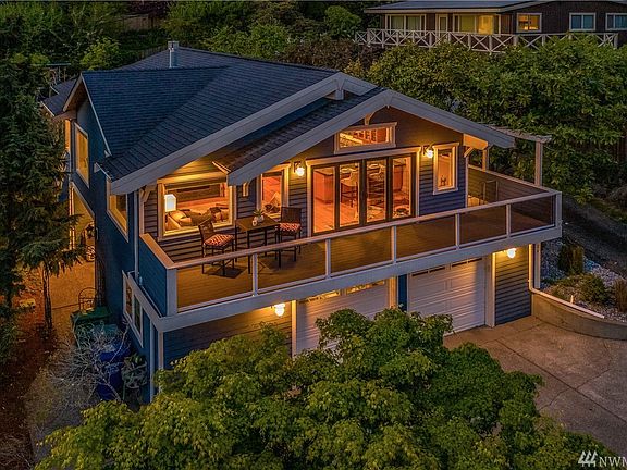 Welcome to Fauntleroy! This stunning, traditionally built Home is set back off the Community local access road with privacy and greenery everywhere. Enjoy the front wrap around Trex Composite deck and Puget Sound views AM or PM.   