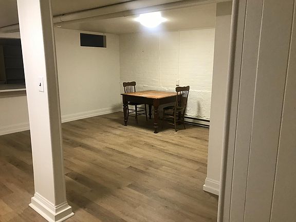 View from hallway into spacious living room.