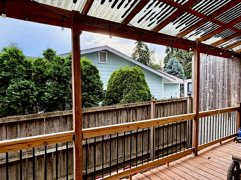 Covered side deck