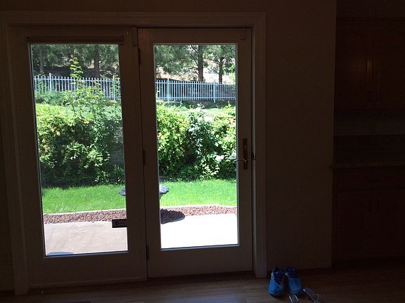Back yard view from kitchen