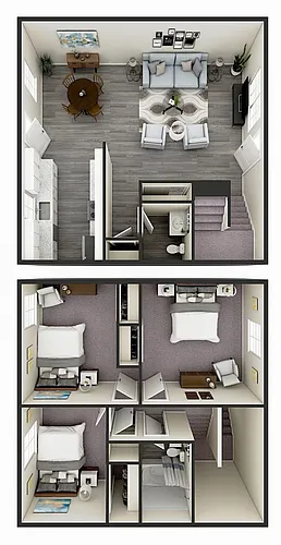 Floor plan 3 Bedrooms | 1.5 Bathrooms