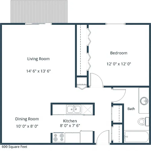 Floor plan One Bedroom 11A