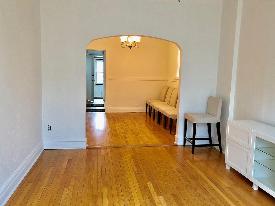 View through arch way into dining room or office