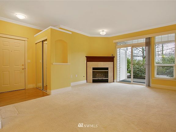 Cozy natural gas fireplace.  