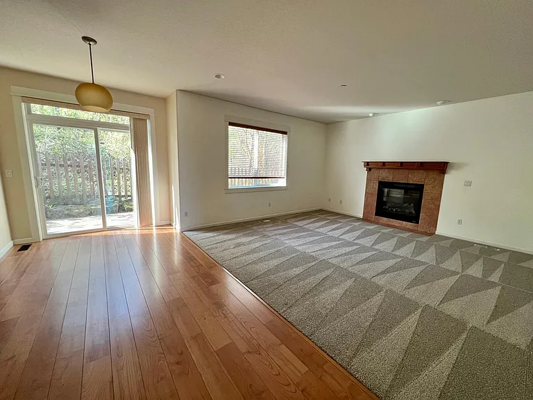 Family room with gas fireplace