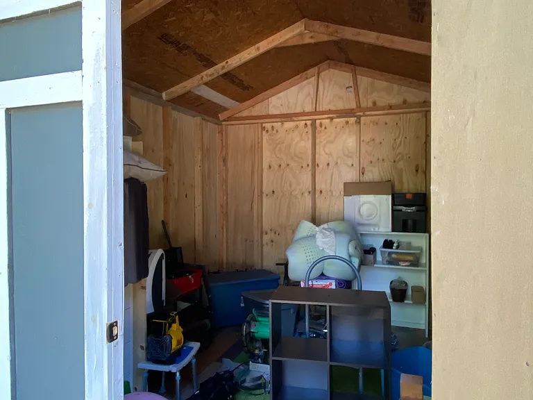 Private storage shed (interior)