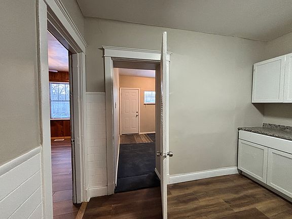Door from kitchen leading to room addition