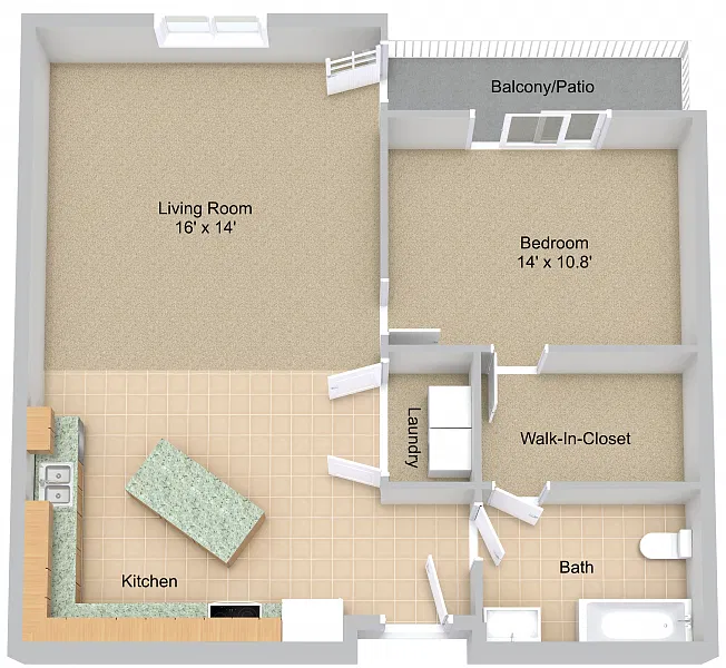 Floor plan One Bedroom