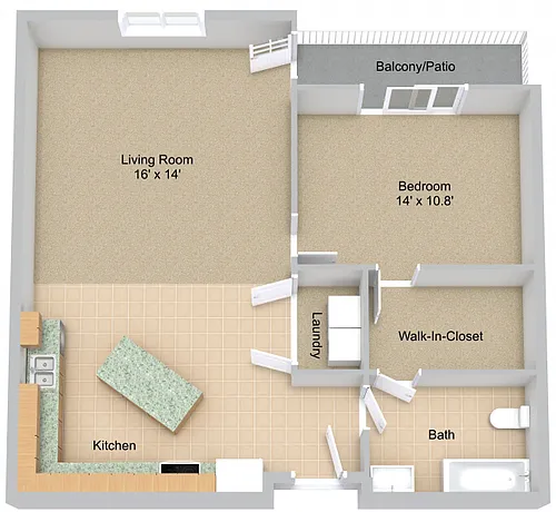 Floor plan One Bedroom