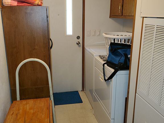 utility room and to back patio