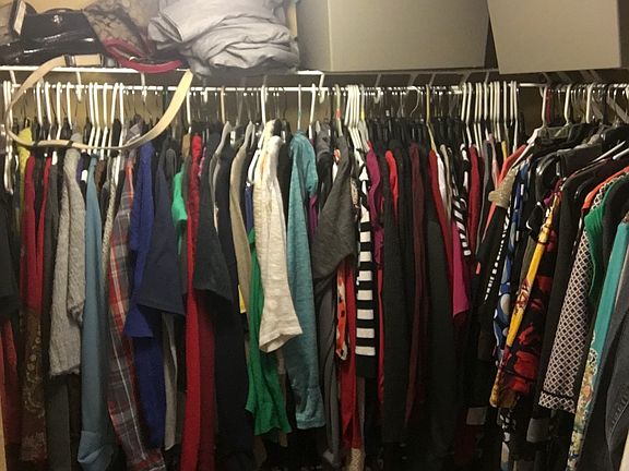 Master closet double hang