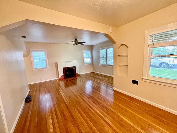 Open living and dining area