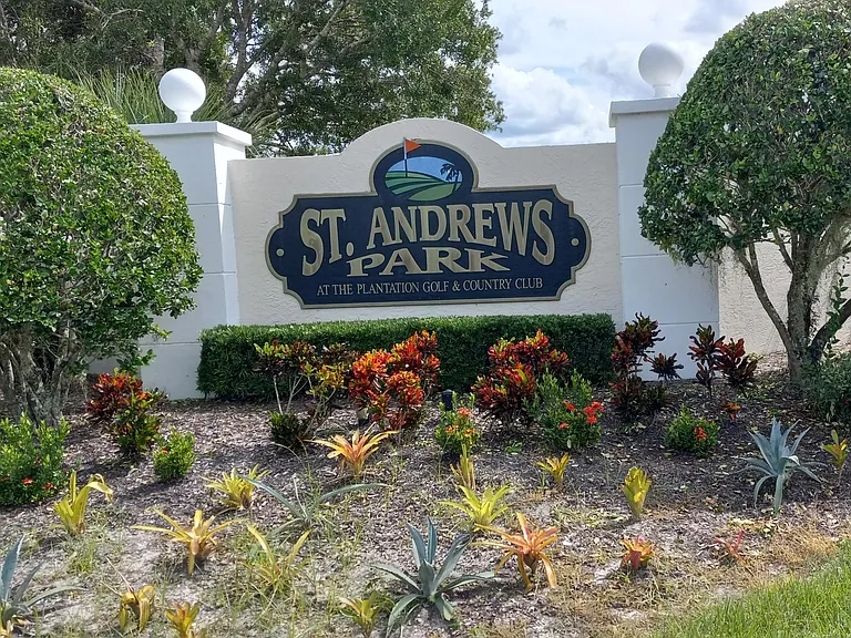 Condo is located in St. Andrews Park, which is part of The Plantation.