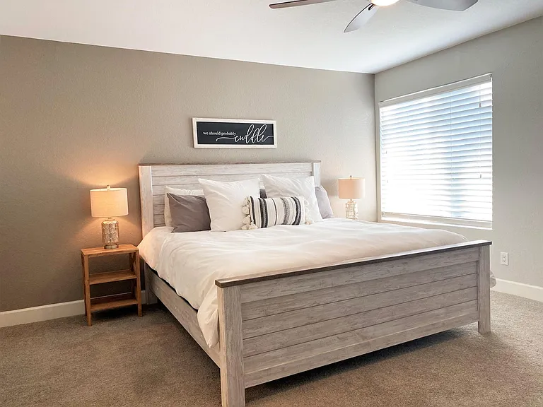 Master Bedroom has King Bed with all cotton linens