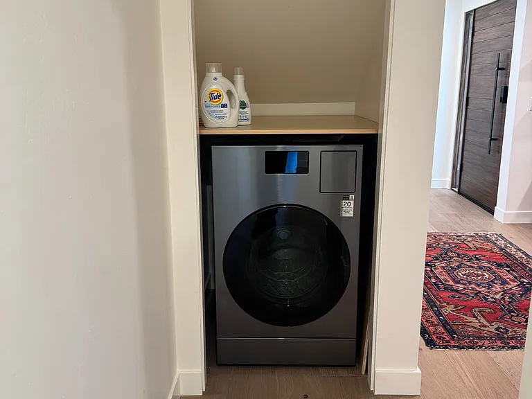 Brand new Samsung all in one washer and dryer combo. Wash and dry a load of laundry in 1 1/2 hours.