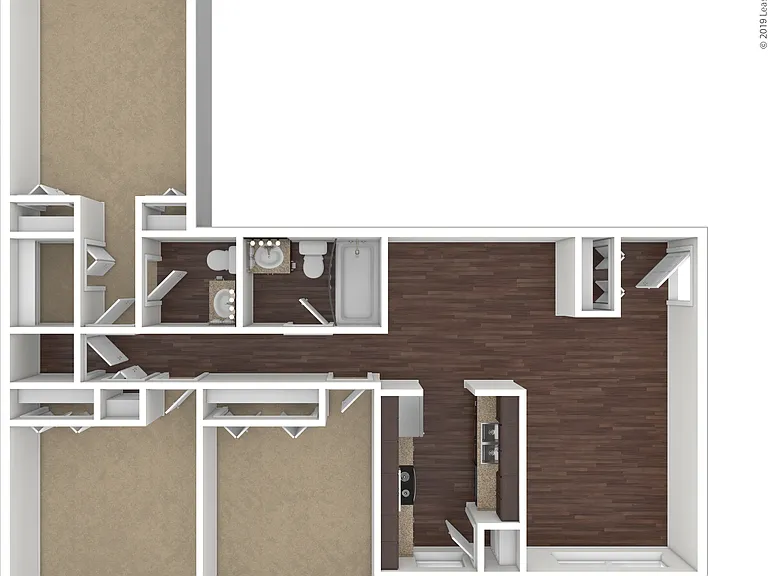 The Sequoia: Beds - 3: Baths - 1.5: SqFt Range - 1046 to 1046