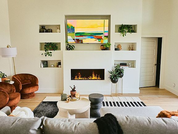 Water-vapor "fireplace"