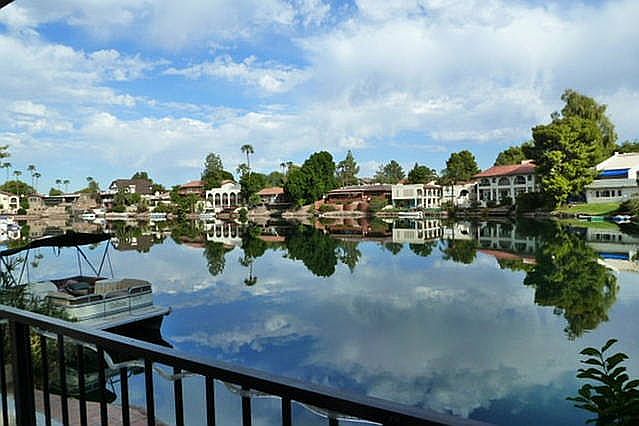 View of lake from upper deck