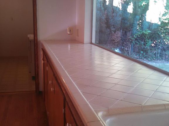 Ceramic Tile Counter in Kitchen