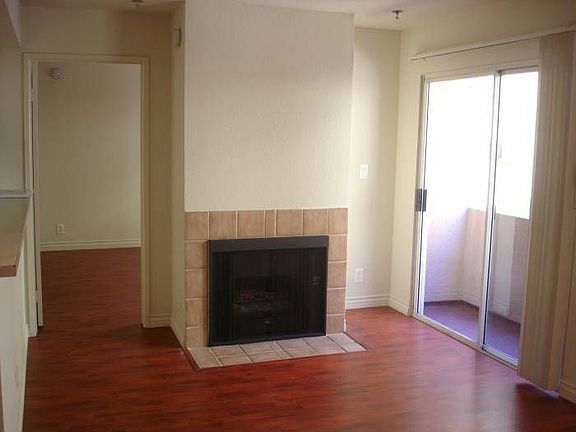 Fireplace and balcony