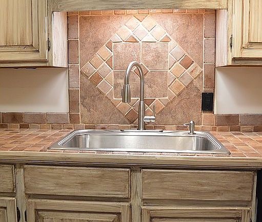 hand made tile counter & B/S