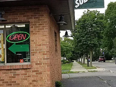 subway accross from coffee and ice cream shop