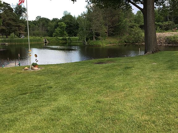 Established lawn.  Flag pole