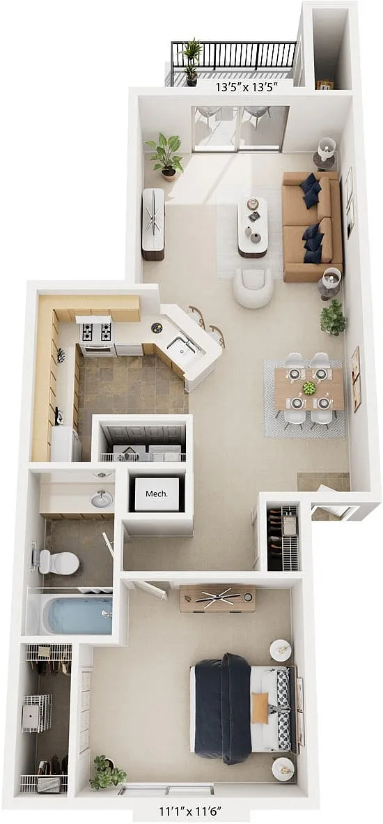Floor plan One Bedroom