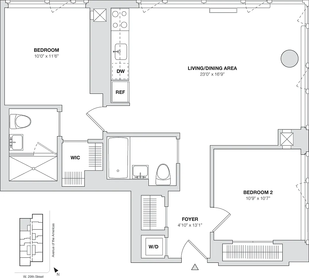 Floor plan 2 Bedroom D