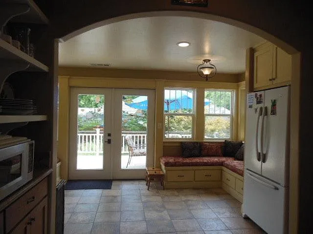 Extended kitchen and back patio
