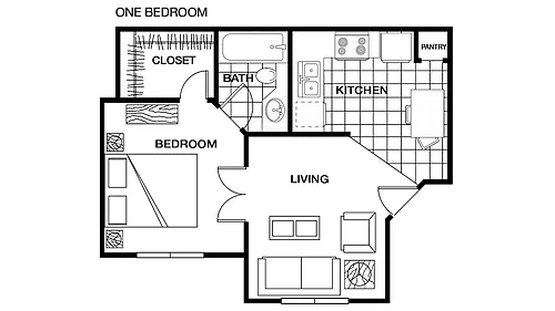 Floor plan 1 Bedroom