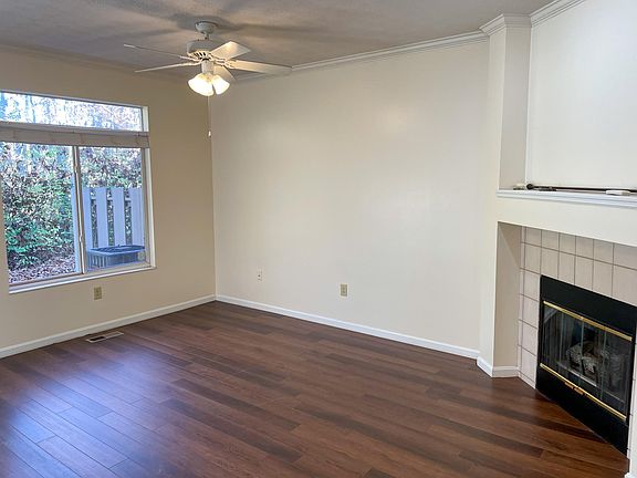 Living room with fireplace