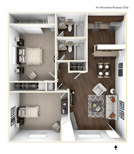 Floor plan 2X2 MRKT