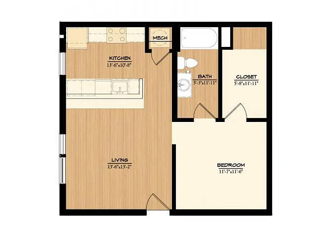 Floor plan THE WASH HOUSE A3