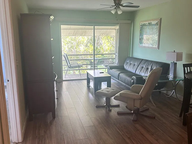 Front door and out to patio.