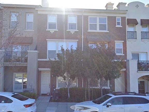 Front view of townhome